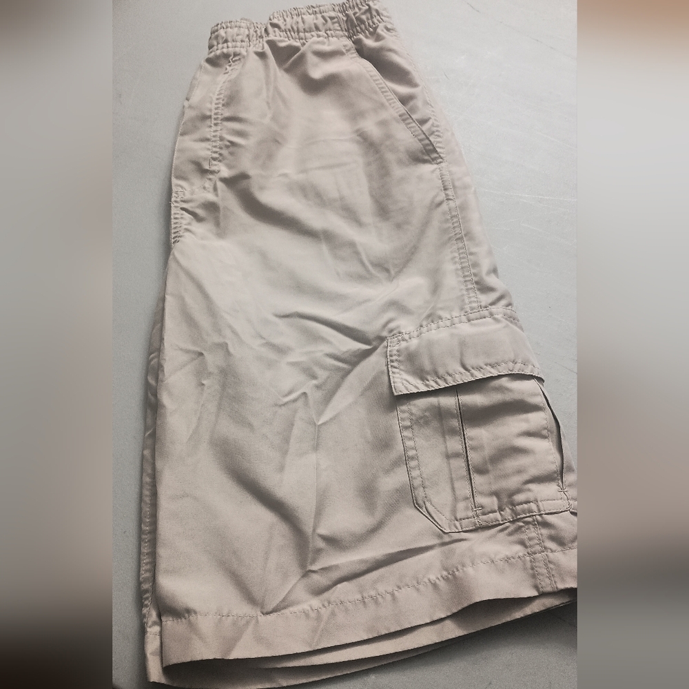 Basic Editions Tan Elastic Waist Shorts